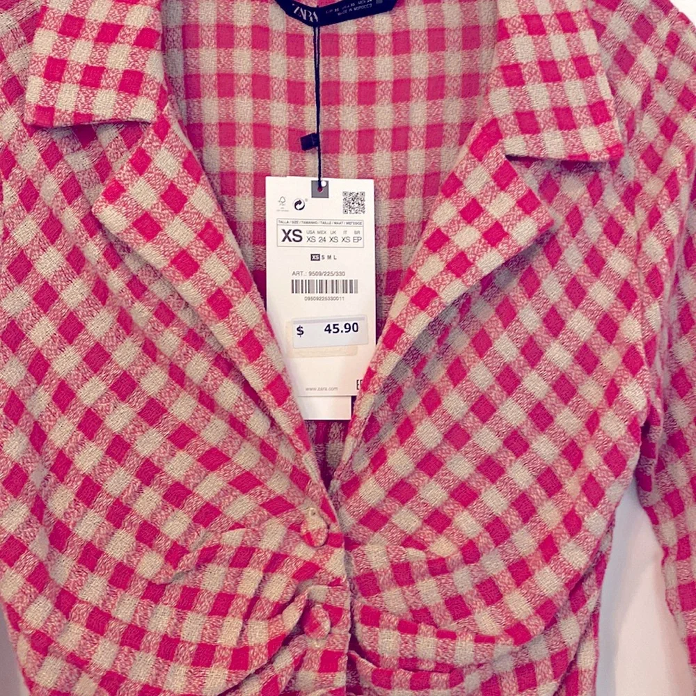 Zara gathered check top size XS - Picture 3 of 3